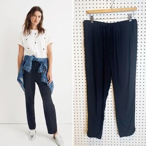 Madewell | 100% Viscose Track‎ Trousers in True Black Sz. S
